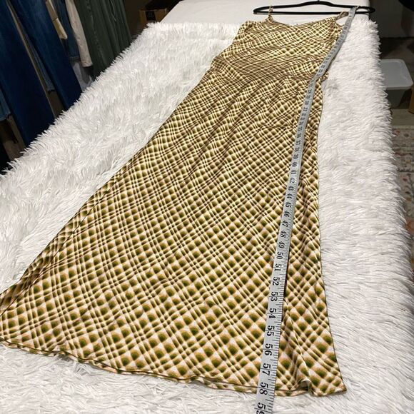 Dissh Dilan Satin Midi Slip Dress in Green Size 4 - Picture 6 of 8